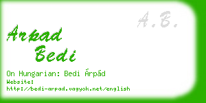 arpad bedi business card